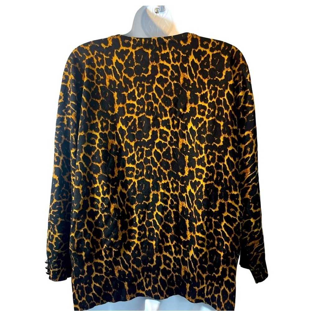Grace Elements Leopard Print Button Down Cardigan… - image 2